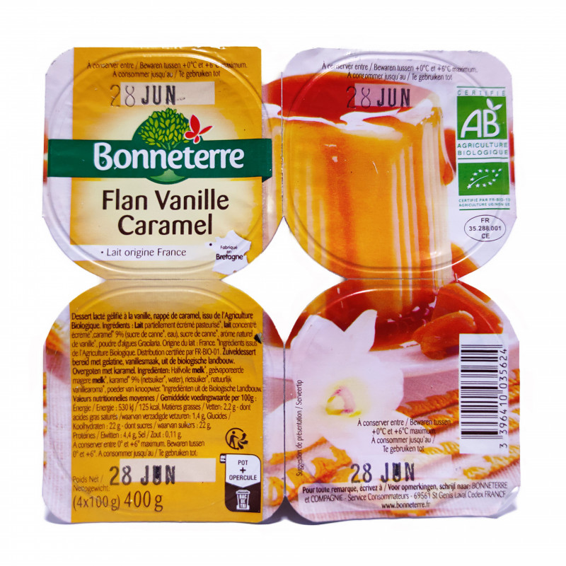 Flans Vanille & Caramel Bio 4x100g