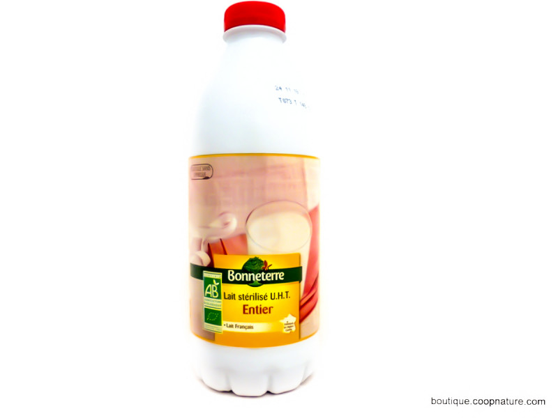 Lait Stérilisé U.H.T. Entier Bio 1L