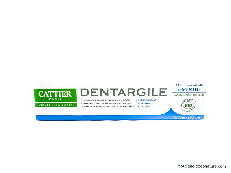 Dentifrice Dentargile à la Menthe Ecocert Bio 75ml