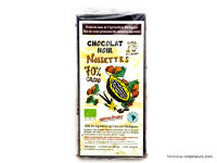 Chocolat Noir 70% aux Noisettes Bio 90g