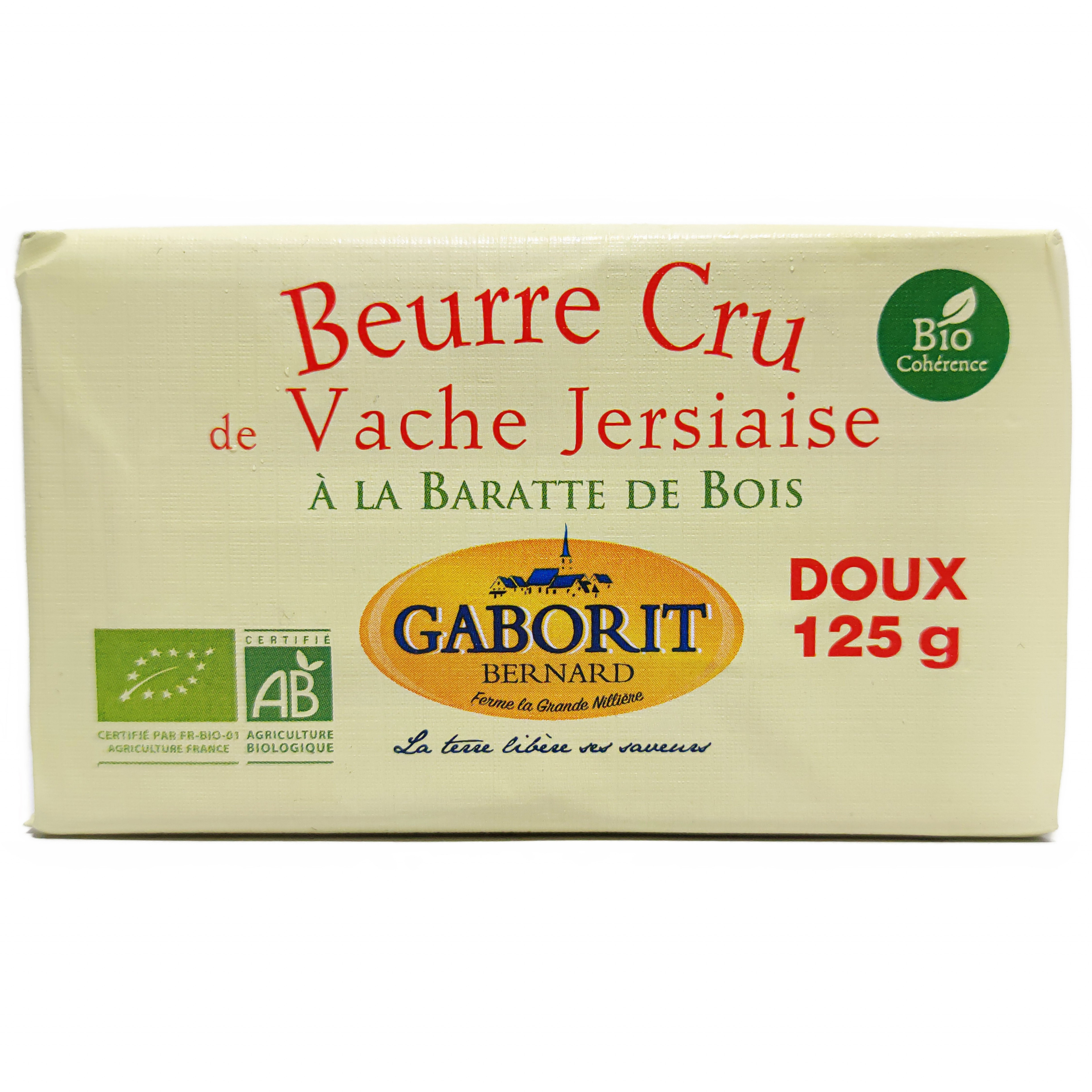 Beurre cru doux bio - Bernard Gaborit