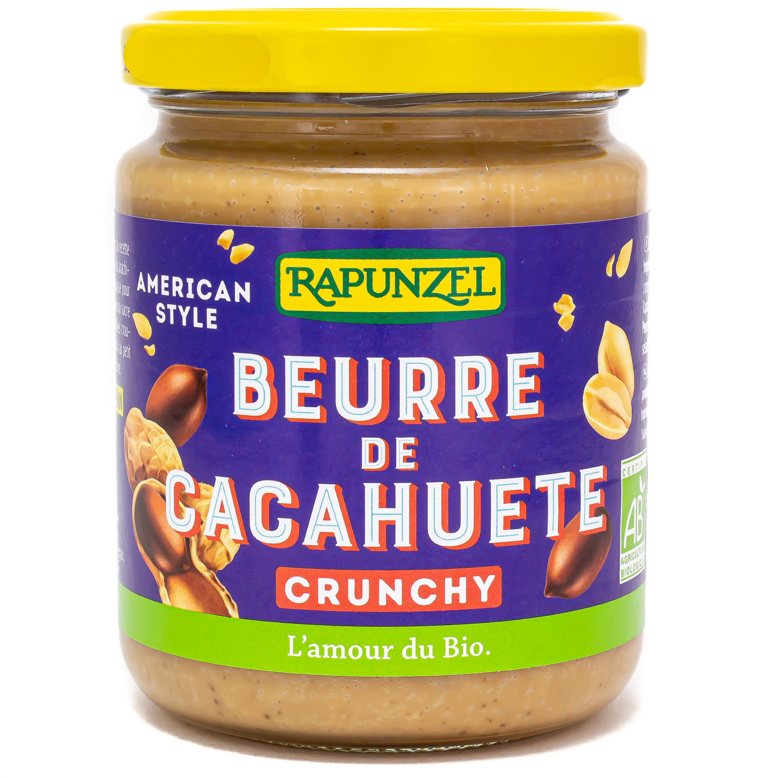 Beurre de cacahète crunchy et équitable