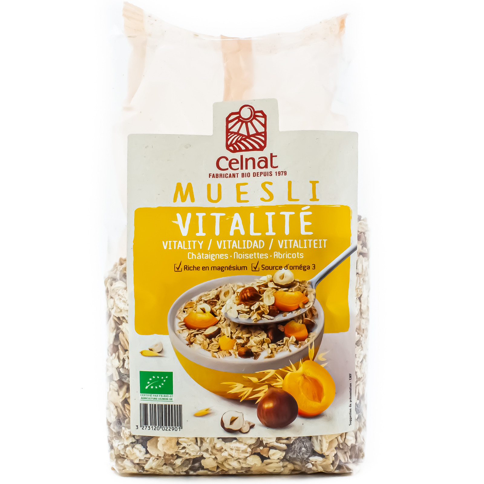 Celnat Céréales Déjeuner Müesli Vitalité Bio 375g - Coopnature