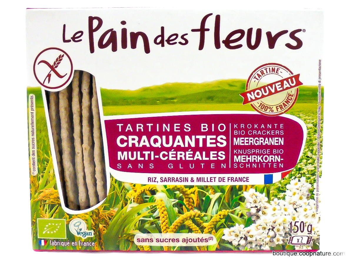 Le Pain des Fleurs Tartines Craquantes Multi-céréales Bio 150g