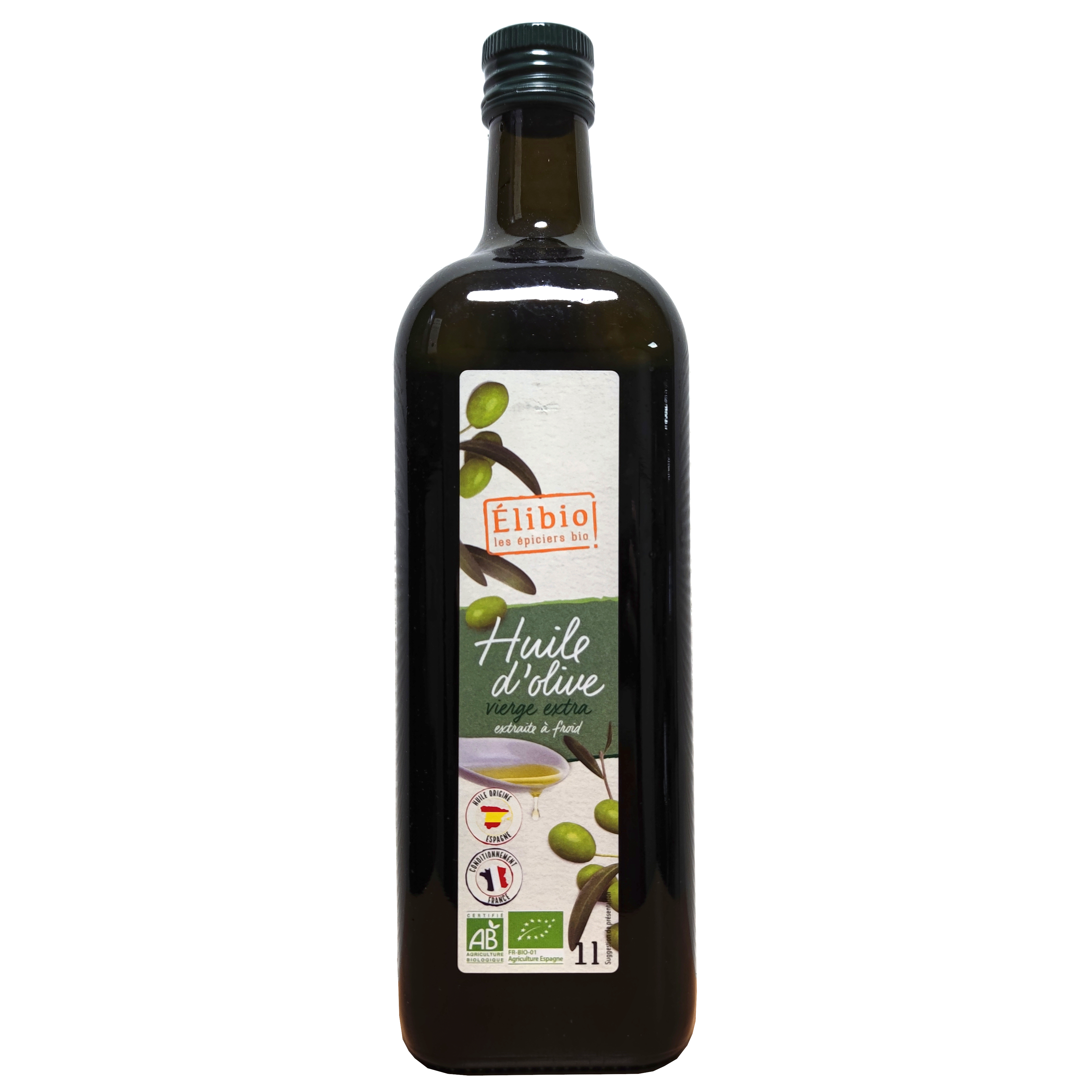 Huile d'Olive Extra Vierge 1L Elibio