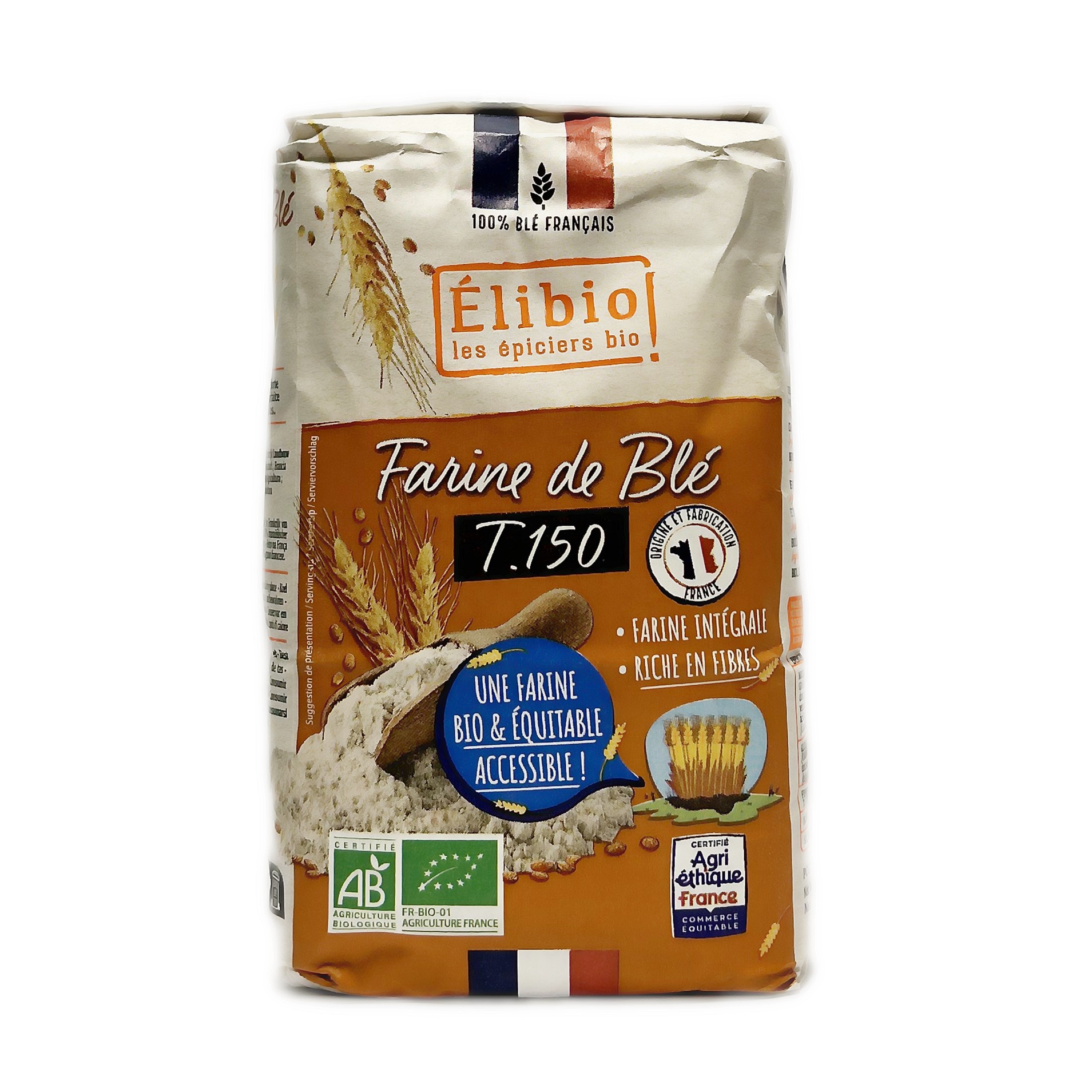 Farine de blé Bio T65 1kg - Elibio les épiciers bio